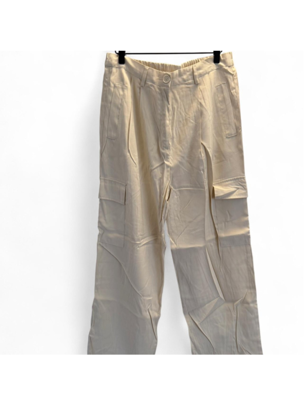 Aqua white/cream khaki cargo trousers Size L